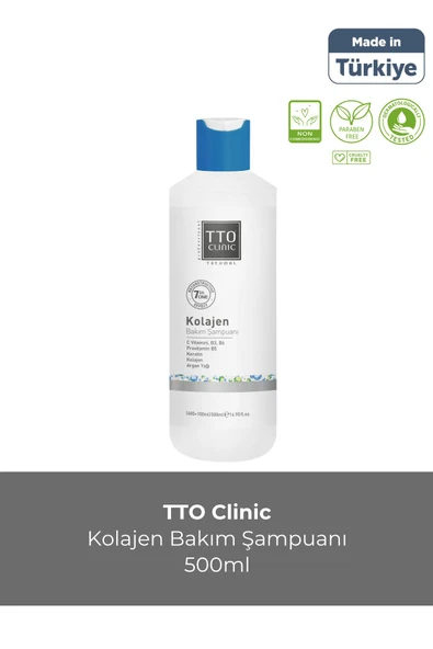 TTO Clınıc Kolajen Bakım Ve Hacim Şampuanı 400 ml (ÇAY AĞACI YAĞI / TEA TREE OIL) ürün görseli 1