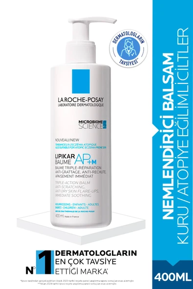 LA ROCHE POSAY Lipikar Baume Ap+ M Nemlendirici Balsam 400 ml- Kuru/Atopiye Eğilimli Ciltler İçin ürün görseli 1