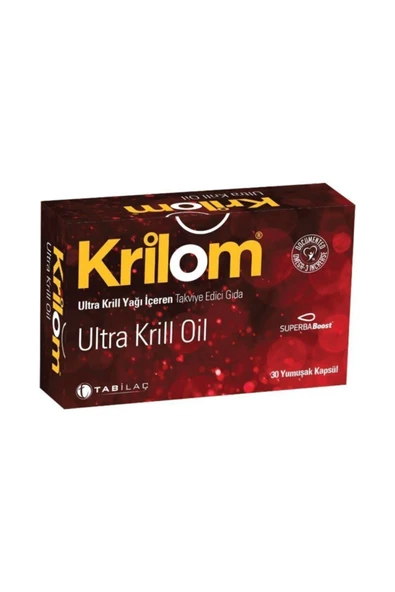 TAB İLAÇ Krilom Ultra Krill Oil Takviye Edici Gıda 30 Yumuşak Kapsül ürün görseli 1