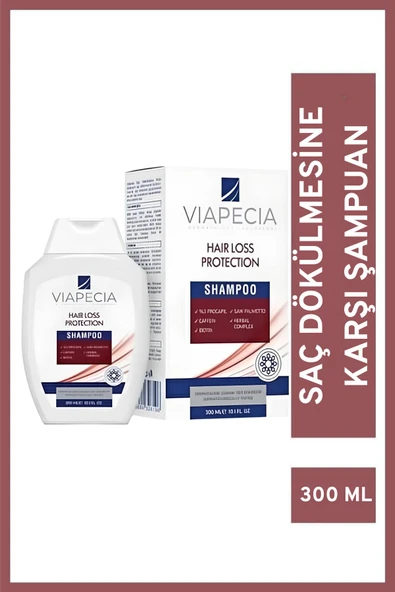 VİAPECİA Kafeinli Saç Dökülmesine Karşı Şampuan 300 ml - Sülfatsız, Tüm Saç Tipleri için Doğal Bakım ürün görseli 1