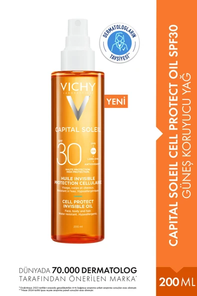 VİCHY Capital Soleil Cell Protect Spf30 Güneş Koruyucu Yağ ürün görseli 1