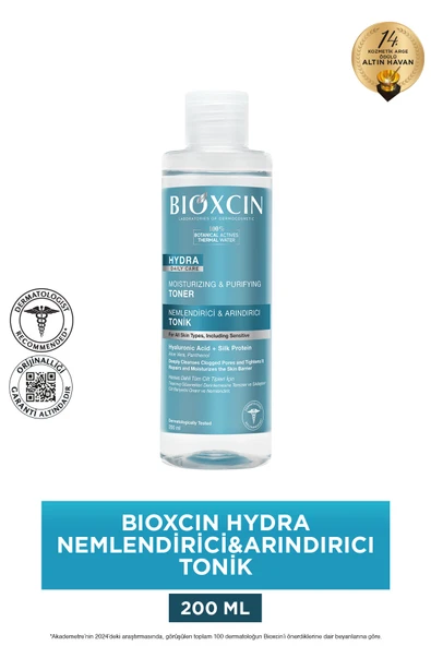 BİOXCİN Hydra Kuru Ve Hassas Ciltler İçin Nemlendirici Arındırıcı Tonik 200 Ml - Hyalüronik Asit, Aloe Vera ürün görseli 1