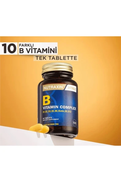 NUTRAXİN B Complex Vitamin 60 Tablet- - Resim 5