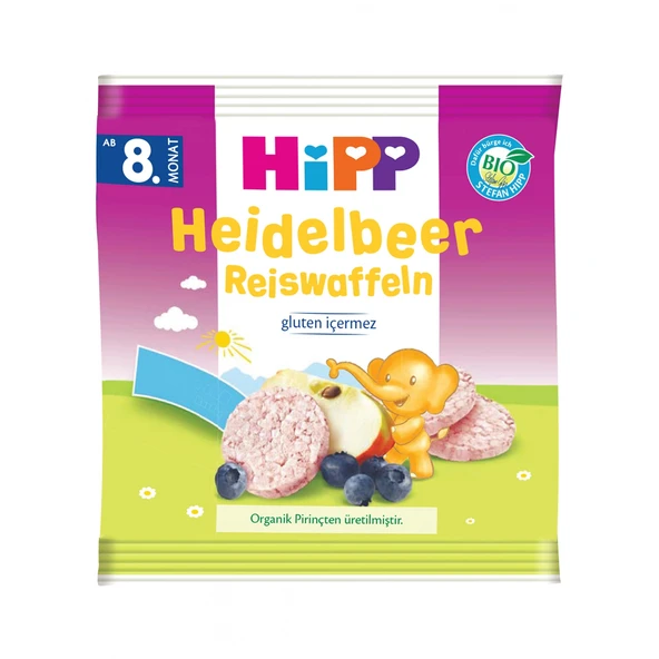 Hipp Organik Yabanmersinli Pirinçli Bebek Gofreti 30 Gr ürün görseli 1