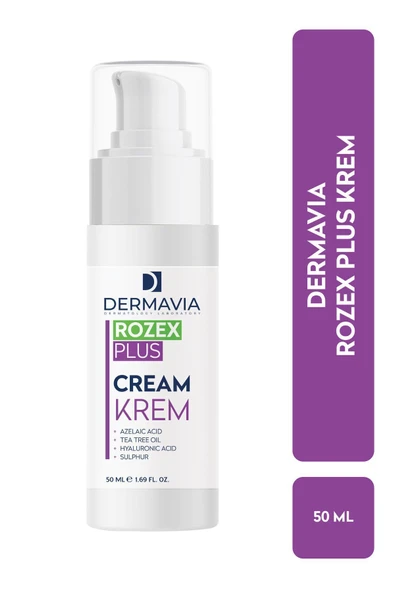 Rozex Plus Krem 50 ml Çay Ağacı Yağı, Kükürt, Azelaik & Hyaluronic Asit ürün görseli 1