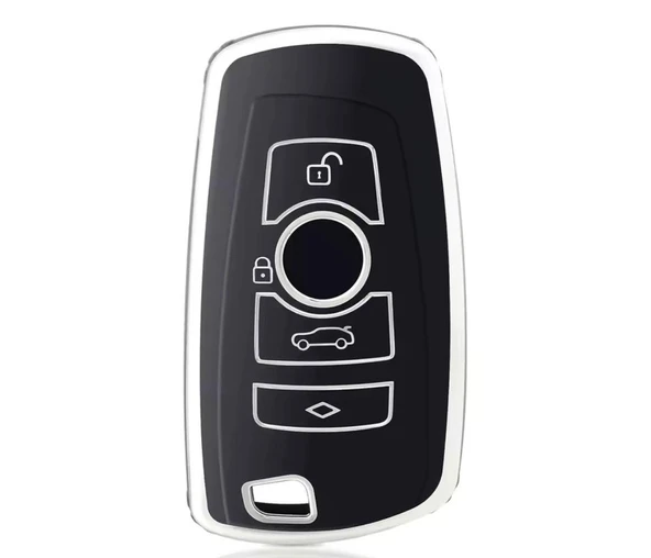 Bmw F30 F32 F10 F20 Uyumlu Anahtar Koruma Kılıfı 2.Resime Bakınız Siyah /Gümüş ürün görseli 1