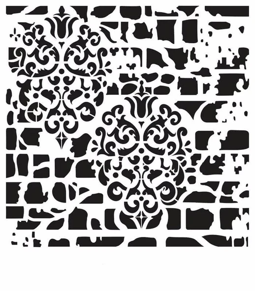 GRUNGE STENCIL GCS-3 45X45 ürün görseli 1