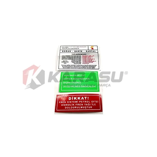 TOFAŞ MOTOR ETİKETİ ürün görseli 1