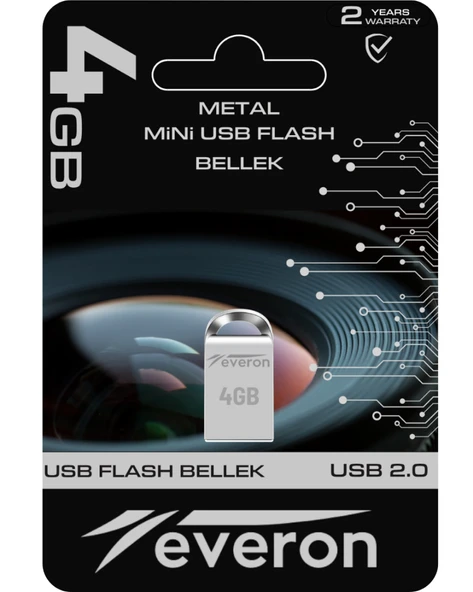 Everon 4gb Metal Usb Mini Flash Bellek ürün görseli 1