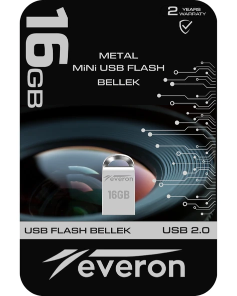 Everon 16gb Metal Usb Mini Flash Bellek ürün görseli 1