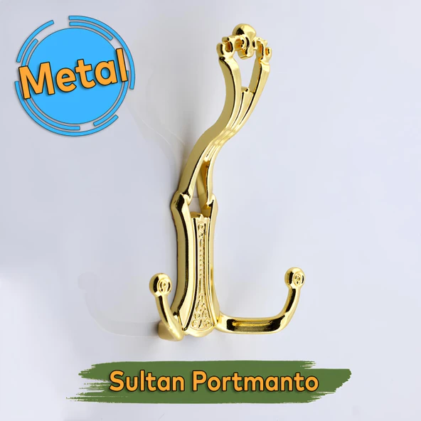 Sultan Gold Altın Portmanto Askı Vestiyer Dolap Askılık Askılığı Duvar Banyo Mutfak Elbise Askısı ürün görseli 1