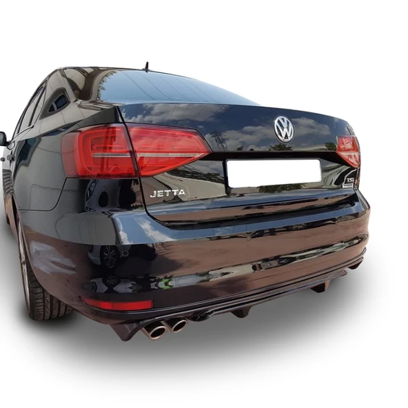 Volkswagen Jetta 6 (2015-2017) Makyajlı R Arka Tampon Eki - Difüzör (Plastik) ürün görseli 1