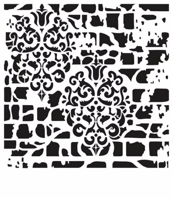 GRUNGE STENCIL MİNİ GCSM-003 25X25 ürün görseli 1