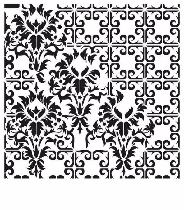 GRUNGE STENCIL MİNİ GCSM-009 25X25 ürün görseli 1