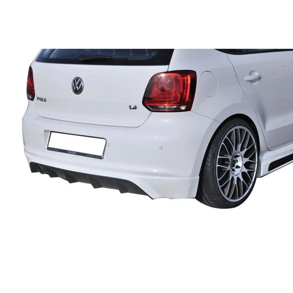 Volkswagen Polo 6R (2010-2014) Makyajsız Arka Tampon Eki - Difüzör (Plastik) ürün görseli 1