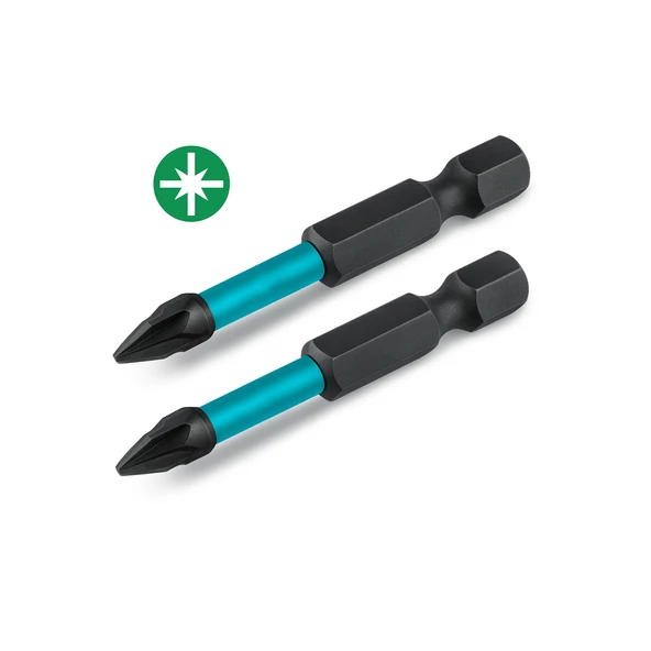 Pozidriv Uç (2 Adet) Mıknatıslı Bits Pz2 50 mm Vida Sökme 5 Cm Yıldız Matkap Vidalama Ucu S2 Çeliği ürün görseli 1