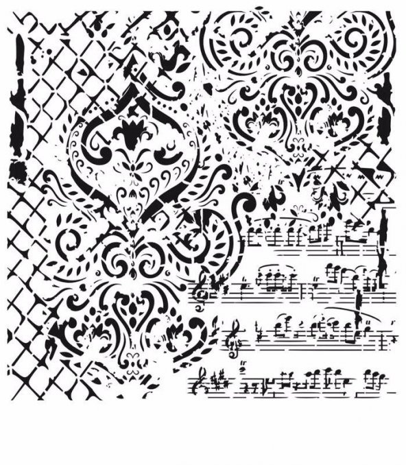 GRUNGE STENCIL MİNİ GCSM-014 25X25 ürün görseli 1