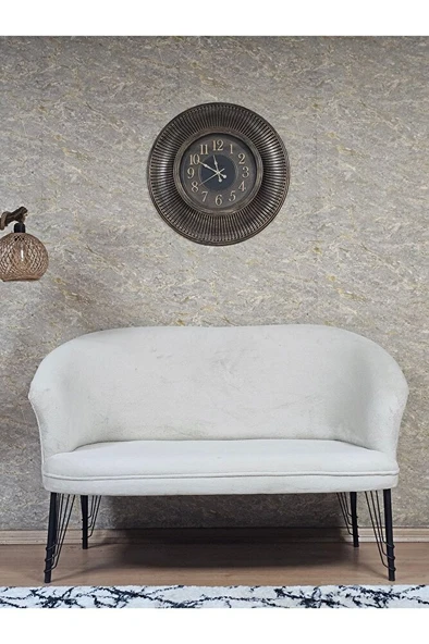 İkili TEDDY Siyah Boyalı Telli Ayak Çay Seti Koltuk İkili Berjer , Balkon, Salon, Ofis Krem Renk 40,5 Boyut/Ebat ürün görseli 1