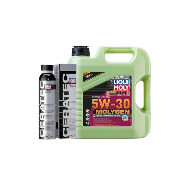 Liqui Moly Molygen New Generation 5W30 Motor Yağı 4 LT,CeraTec Seramik Motor Koruyucu 300ML Set ürün görseli 1