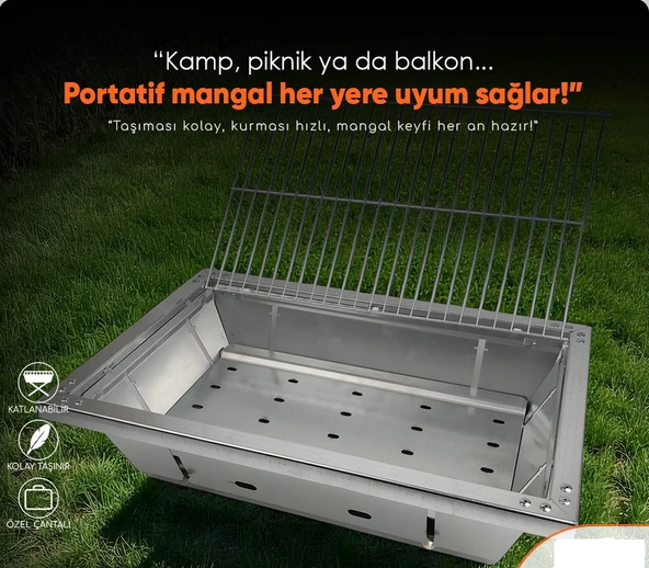 MİRAÇ 45X30CM KATLANIR MANGAL ÇANTALI LAZER KESİM ORTA BOY ürün görseli 1
