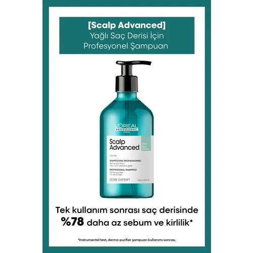 L'Oréal Professionnel Serie Expert Scalp Advanced Yağlanma Karşıtı Profesyonel Şampuan 500 ml ürün görseli 1