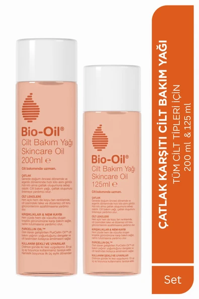 Bio-Oil Catlak Karsiti & Leke Karsiti Nemlendırıcı Cılt Bakım Yağı 200 ml & 125 ml ürün görseli 1