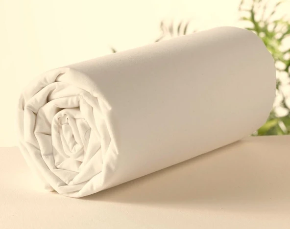 Maki Home Yüzde Yüz Pamuklu Krem 120x200+50x70 Tek Kişilik Lastikli Çarşaf Seti ürün görseli 1