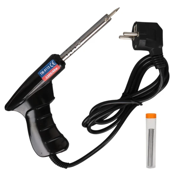 Ayt Technomax TM-9113 40 Watt Tabanca Havya Lehim Telli Lehim Makinesi Aleti AC220V 120cm Kablolu ürün görseli 1