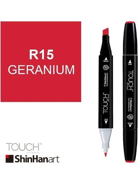 Touch Twin Brush Marker R15 Geranium ürün görseli 1