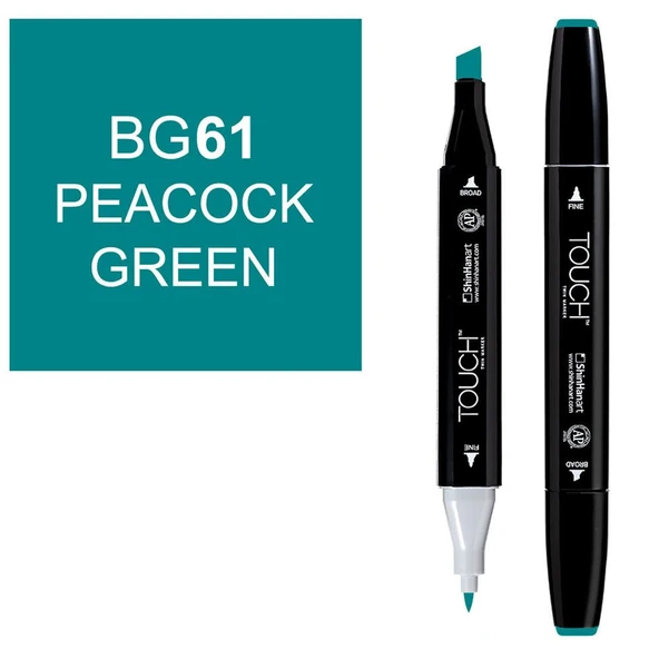 Touch Twin Brush Marker BG61 Peacock Green ürün görseli 1