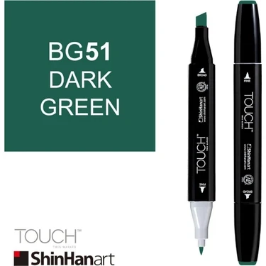 Touch Twin Brush Marker BG51 Dark Green ürün görseli 1
