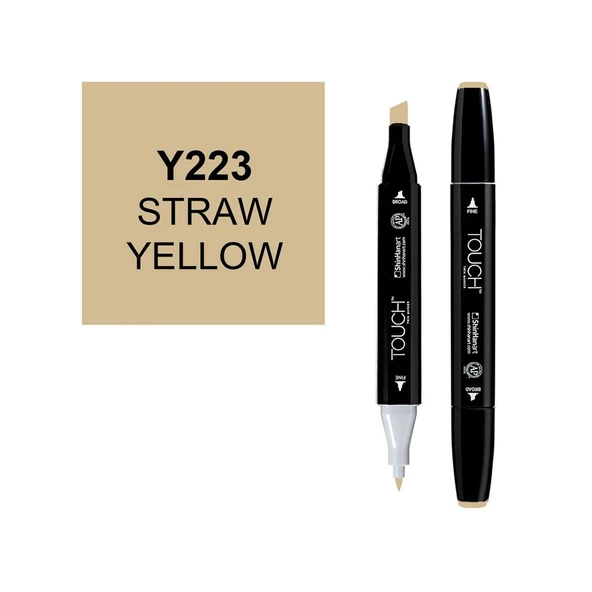 Touch Twin Brush Marker Y223 Straw Yellow ürün görseli 1