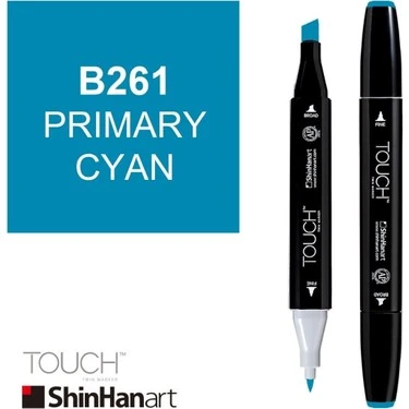Touch Twin Brush Marker B261 Primary Cyan ürün görseli 1