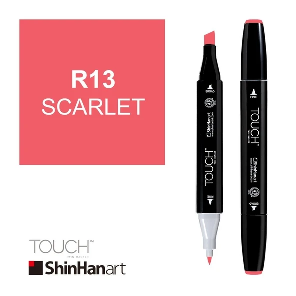 Touch Twin Brush Marker R13 Scarlet ürün görseli 1