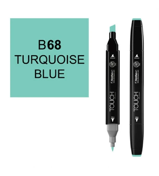 Touch Twin Marker B68 Turquoise Blue ürün görseli 1