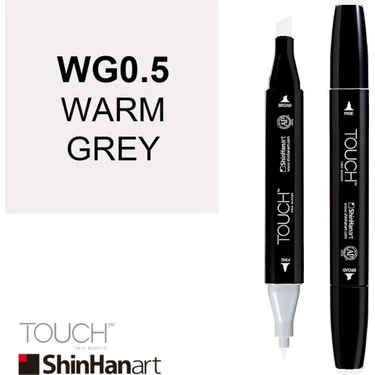 Touch Twin Brush Marker WG0.5 Warm Grey ürün görseli 1