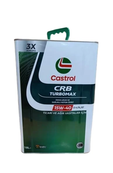 CASTROL CRB TURBOMAX 15W-40 CI-4/SL/E7 18 Litre ürün görseli 1