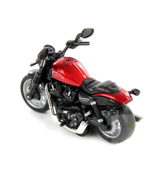 Çek Bırak1:14 Die-Cast Clasic Motosiklet - Kırmızı ürün görseli 1