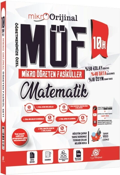 Orijinal Mikro 10. Sınıf Matematik MÖF Mikro Öğreten Fasiküller ürün görseli 1