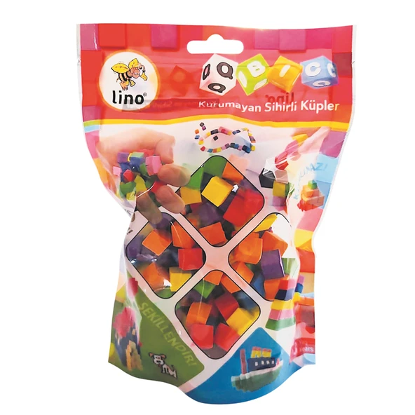 LİNO QBİC KURUMAYAN SİHİRLİ KÜPLER KİLİTLİ PAKET 20 GR - 6 RENK ürün görseli 1