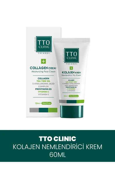 Tto Clinic Kolajen Nemlendirici Yüz Kremi 60 ml Antıagıng Yaşlılık Karşıtı Çay Ağacı Yağı / Hyaluron ürün görseli 1