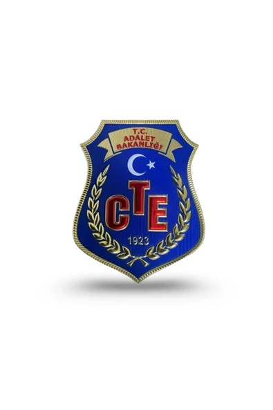 ''CTE'' Ceza ve Tevkifevleri Arması 3d Plastik, 2025 Yeni Tip, Cırtlı, 1. Kalite ürün görseli 1