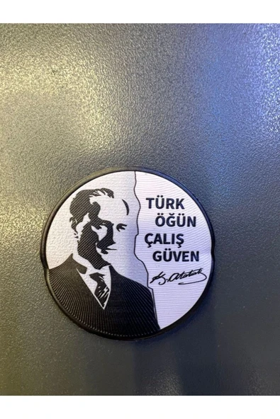 ''TÜRK ÖĞÜN ÇALIŞ GÜVEN'' 7 CM PATCH 3d Plastik, 2025 Yeni Tip, Cırtlı, 1. Kalite ürün görseli 1