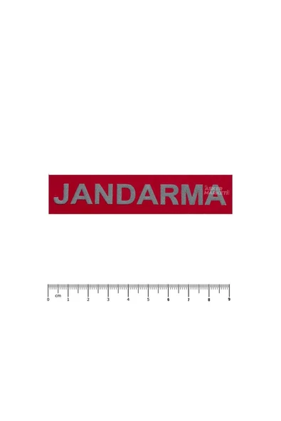''JANDARMA'' Cep Yazısı Kırmızı Reflektörlü 3d Plastik, 2025 Yeni Tip, Cırtlı, 1. Kalite ürün görseli 1
