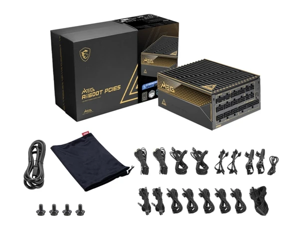 MSI MEG AI1600T PCIE5 1600W80+ TITANIUM FULMODULAR - Resim 5