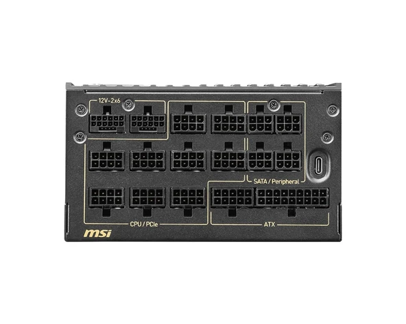 MSI MEG AI1600T PCIE5 1600W80+ TITANIUM FULMODULAR - Resim 2