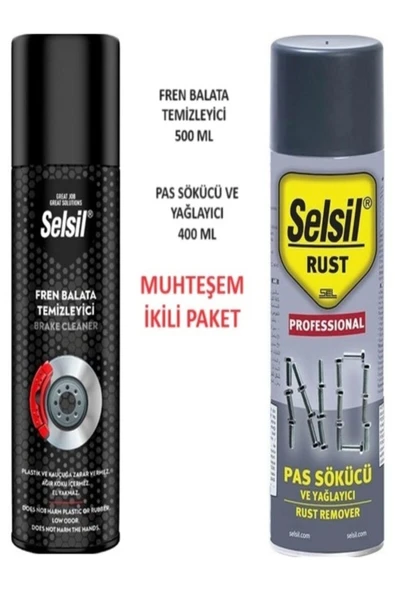 Selsil Fren Balata Temizleme Spreyi 500 ml, Pas Sökücü Ve Yağlayıcı Sprey 400 Ml ürün görseli 1