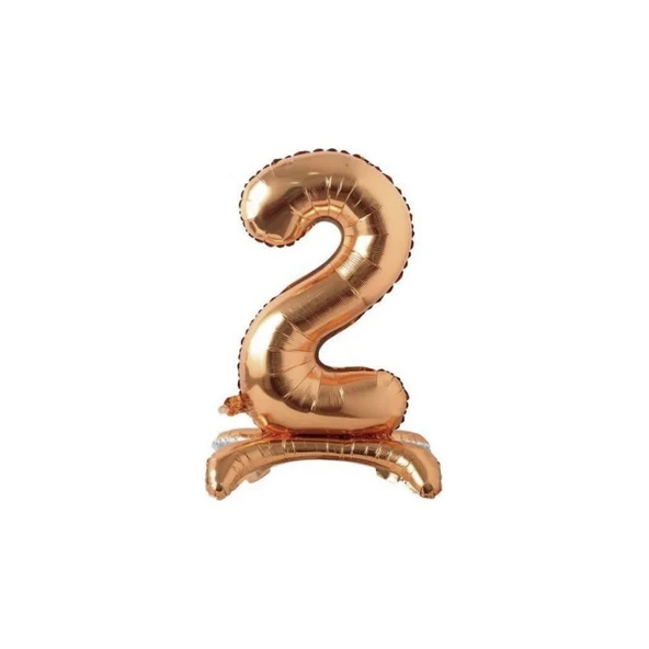 Parti Sürprizi Ayakta Durabilen Bronze 2 Rakam Folyo Balon ürün görseli 1