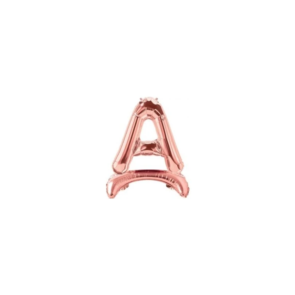 Parti Sürprizi Ayakta Durabilen Rose Gold A Harf Folyo Balon ürün görseli 1
