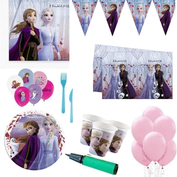 Parti Sürprizi Frozen 2 Teması 8 Kişilik Parti Seti ürün görseli 1